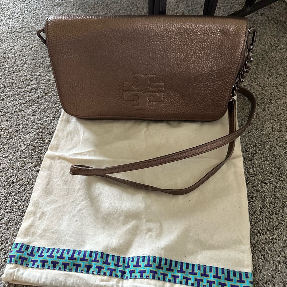 Bronze Tory Burch crossbody! Dust bag included